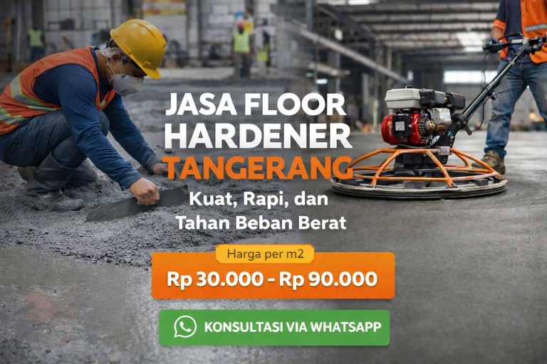 harga jasa floor hardener per m2 tangerang